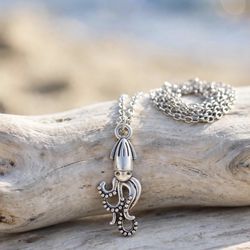 Unique Squid Necklace 