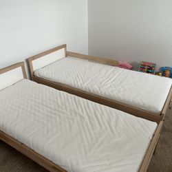 Two Toddler Beds And Two Toddler’s Mattress With Two Duvets