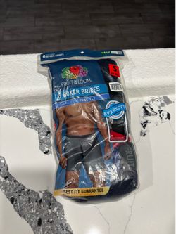 Fruit of the loom boxer briefs 6 pack size small