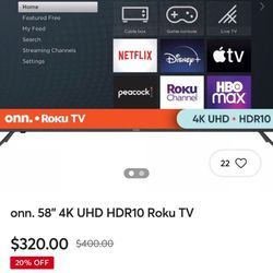 65 Inch Roku Onn