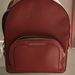 Medium Authentic Red Michael Kors Backpack 