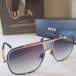 Dita Mach Five Authentic Gold Titanium Limited Edition Designer Sunglasses 
