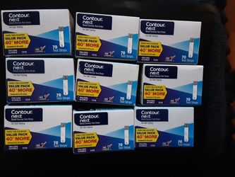 Contour Next Blood Glucose Test Strips 70ct – Lot of 9