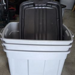 3 Rubbermaid Large Storage Bins