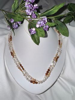 Vintage Freshwater Baroque Multi Color Pearl Necklace, 24"