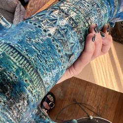 RARE 1960s Aldo Londi Bitossi Flat Face Elongated Cat Pottery Sculpture  