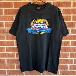 Vintage 90s Chrome Specialties 10th Anniversary T-shirt Size XL