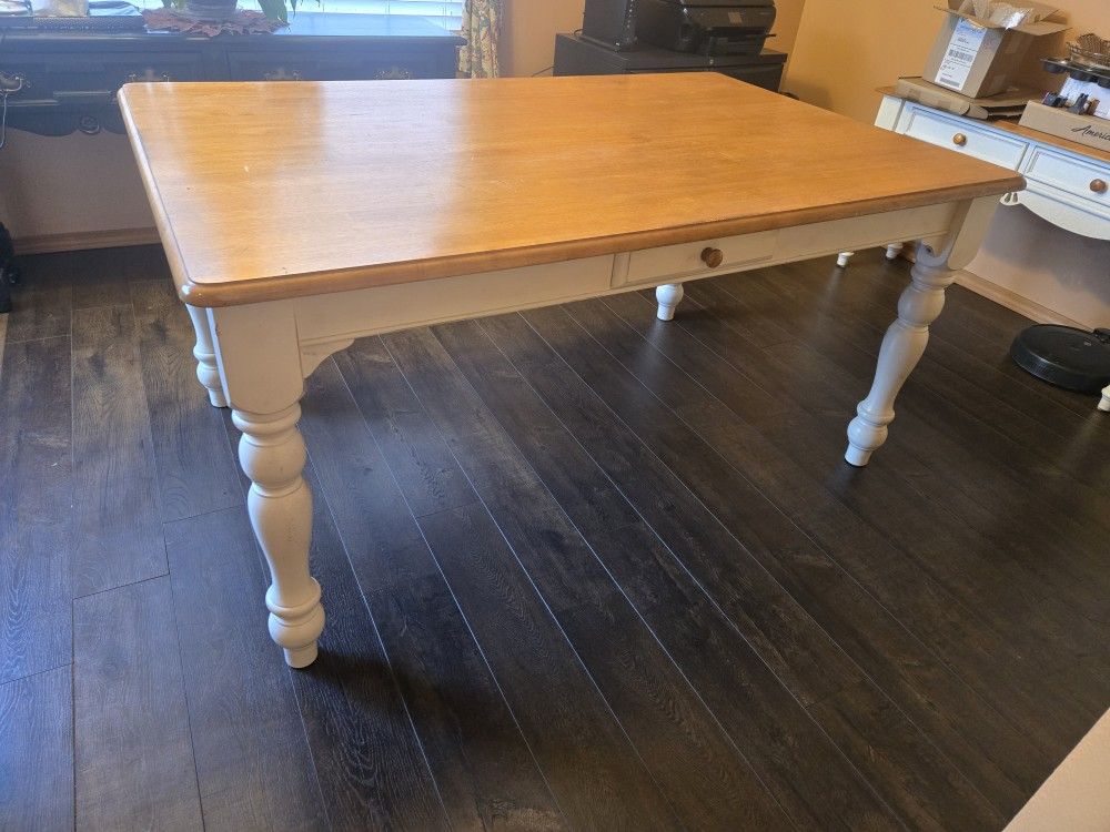 DONATED.  Dining Table, Oblong 62"L x 48"W x 32"T. 