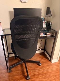 Desk, desk chair and computer set