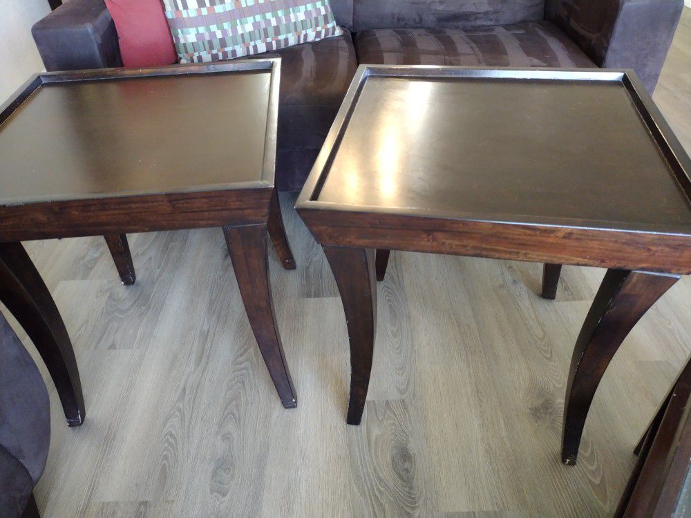 2 Brown End Table 