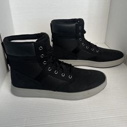 TIMBERLAND Davis Square L/F Boot Black Nubuck Size 11 US NEW