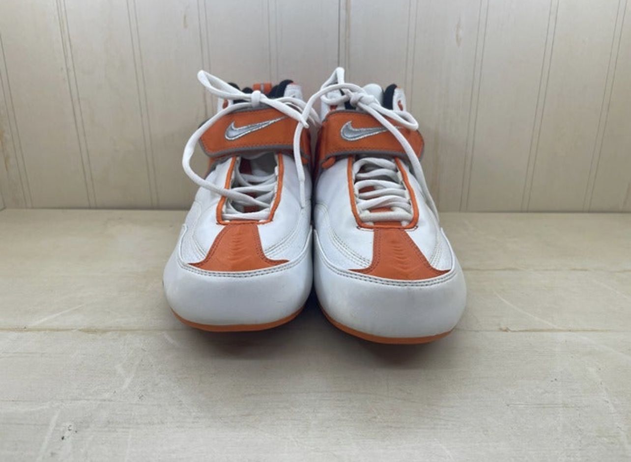 Nike Zoom Air Football Cleats Men's Size 11.5 Orange & White (No Spikes)