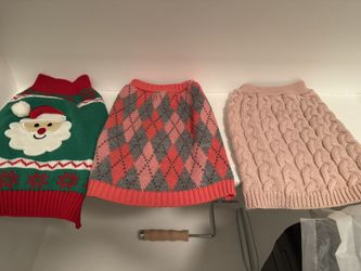 Set of three dog, sweaters, size medium