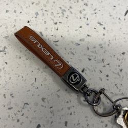 Lexus Keychain Brown Leather