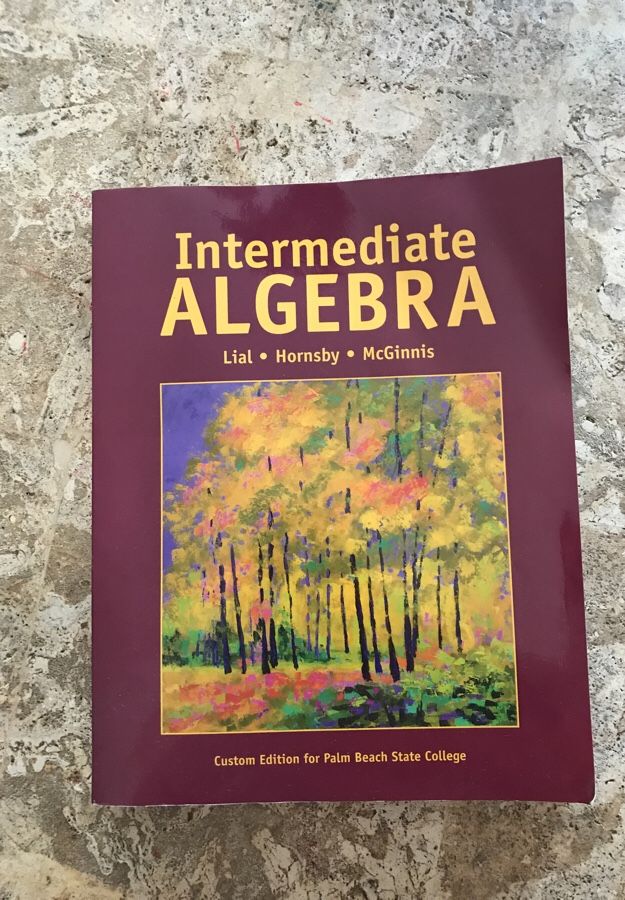 Intermediate algebra book