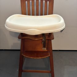 Vintage wooden Eddie Bauer Convertible High Chair 