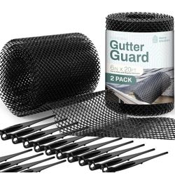 2 Sets New In The Box Rain Gutter Guard Cover 