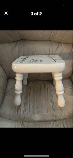 Wooden footstool