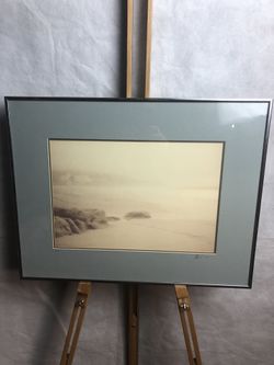 Coastal Estate, Sand, Foggy Faded Photograph, 1/50 Signed