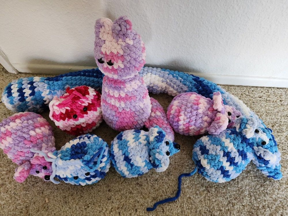 Handmade amigurumi toys