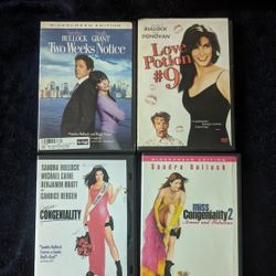4 Sandra Bullock Comedy DVD's 