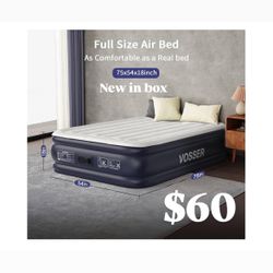 Air Mattress Full with Built in Pump,18''Inflatable Mattress of Upgraded Vertical Beams,Self Inflatable/Deflation Blow Up Mattress in 3 Mins,Flocked T