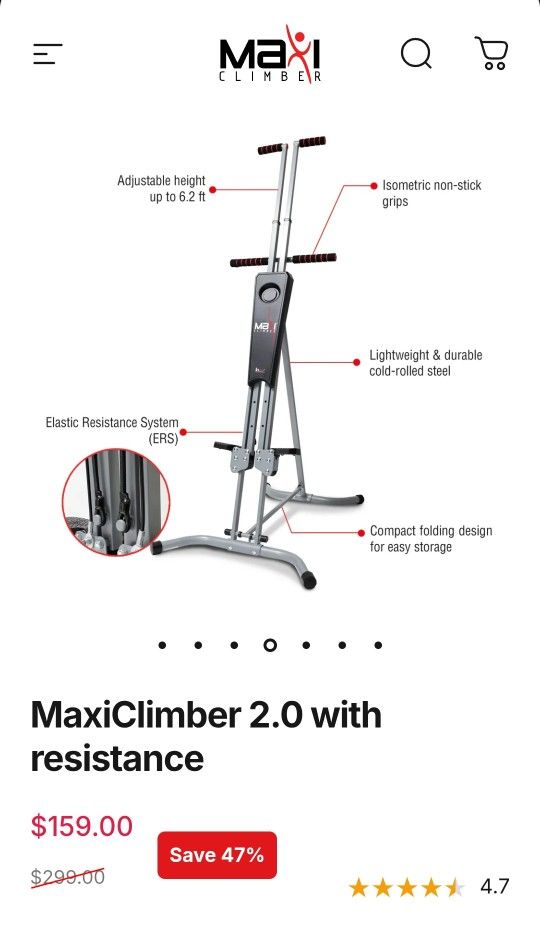 MaxiClimber Total Body Workout Vertical Climber