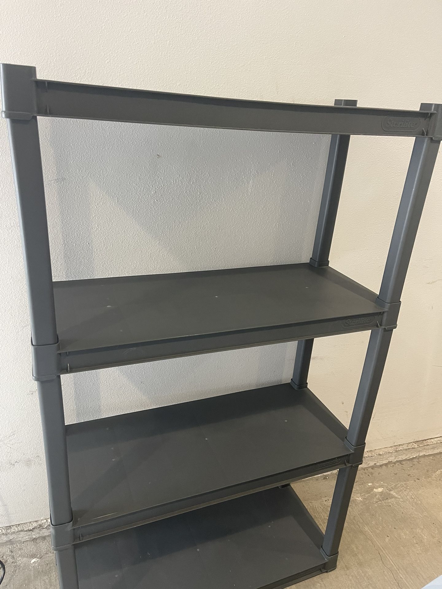 Two sets Of Plastic Storage Shelves