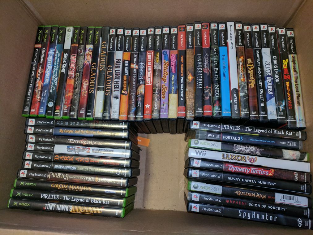 Various PS2/ps3/Xbox/xbox 360 games.