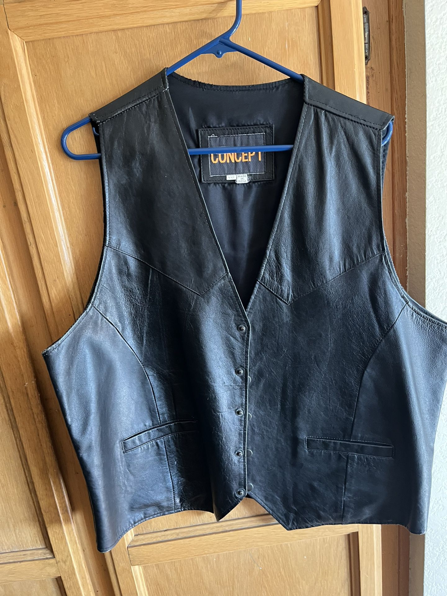 Concept Fine Leather Vest, XXL