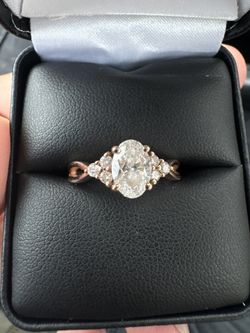 DIAMOND RING ROSE GOLD 14k