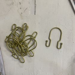Gold Double Shower Curtain Hooks