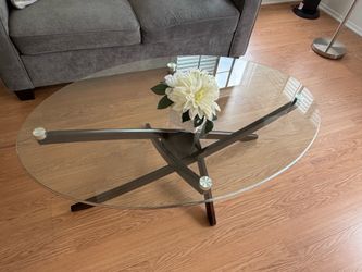 Coffee table and loveseat