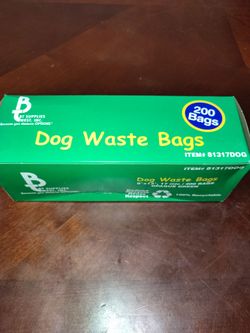 Brand new, unopened box of BT Supplies West commercial-grade dog waste bags. Perfect for property managers, HOA communities, commercial waste stations