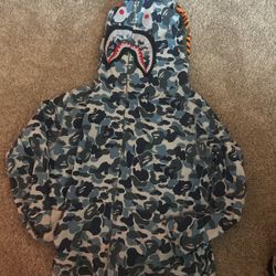 Blue Bape Hoodie 