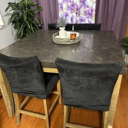 4 Chairs Tables Dining Set