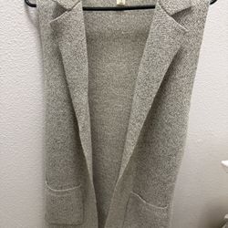 Women’s Gray Long Vest