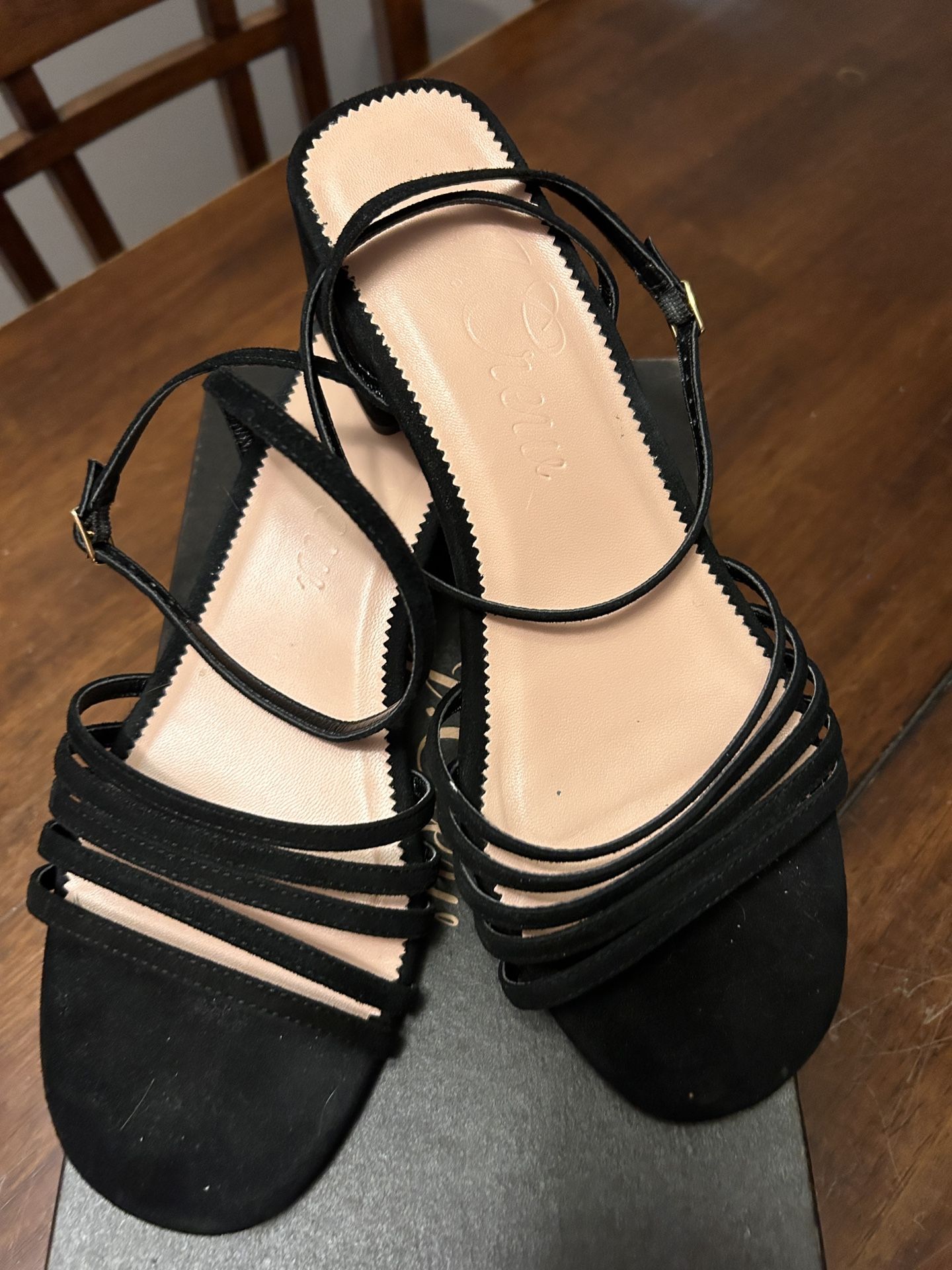 J Crew Suede Skinny Multi Strap Sandal Sz 8