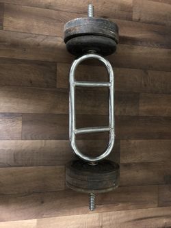 1” standard weights 60lbs plus bar.