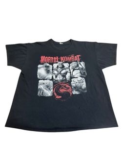 Vintage 90s Mortal Kombat T‑Shirt • Rare JERZEES USA • 2XL • MK Character Grid