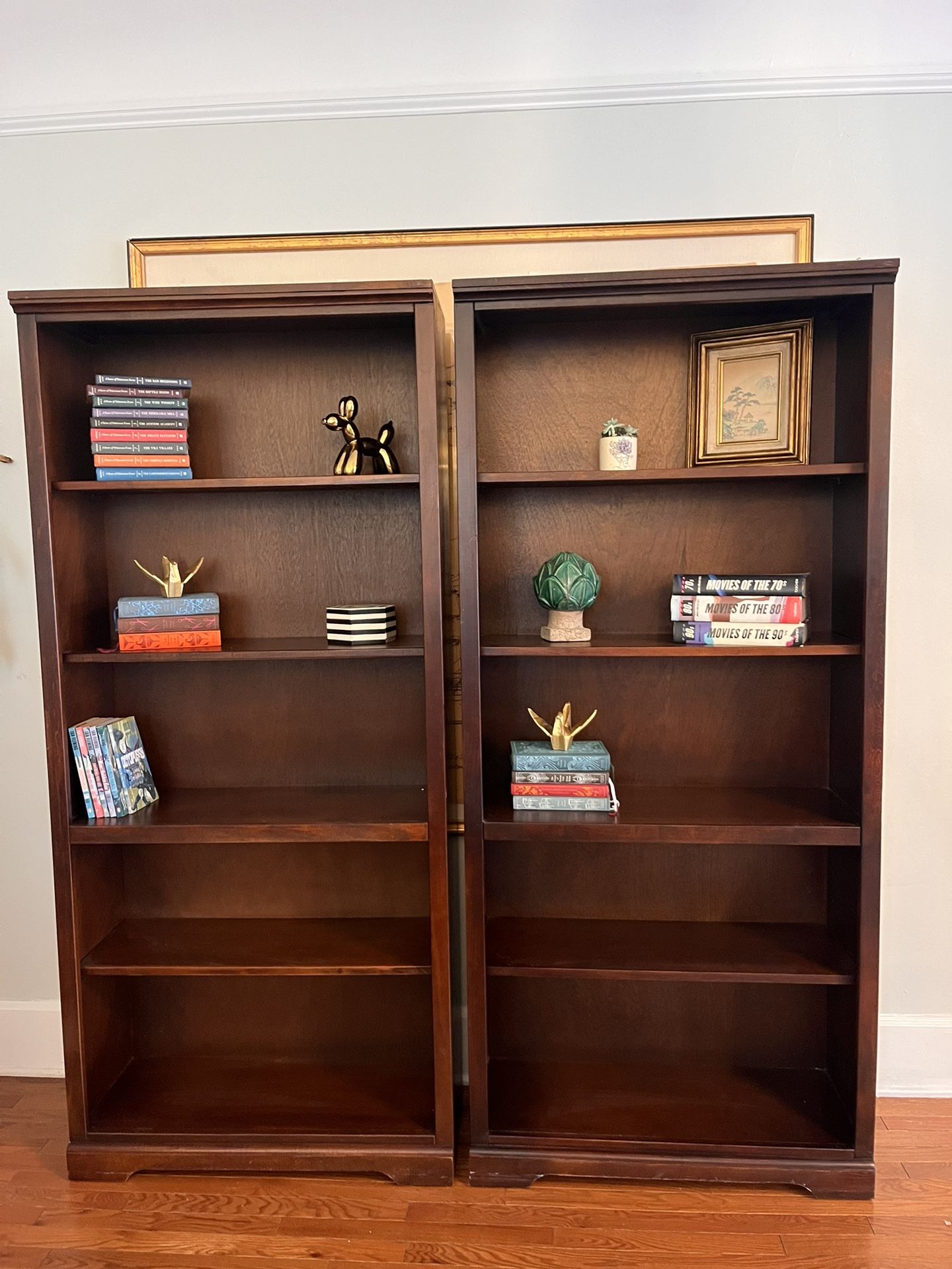 Matching Wood Bookshelves