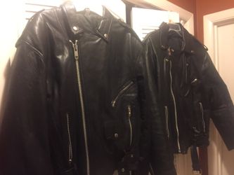 2 full zip leather Jackets