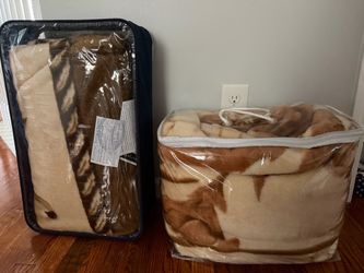 Faux Fur Comforter Set Tan Brown Animal Print