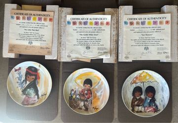 3 Degrazia plates with boxes and COAs