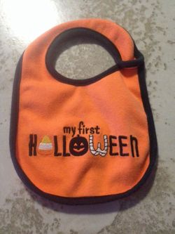 My first Halloween baby bib