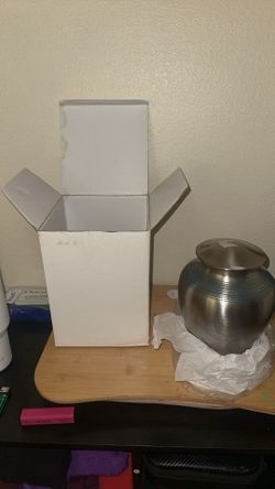 Stainless Steel Urns With Blue Line Finish