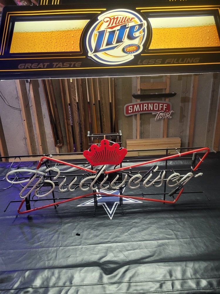 Broken Neon Budweiser Sign
