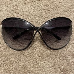 Tom Ford Sienna Sunglasses - Gray/Purple Tint