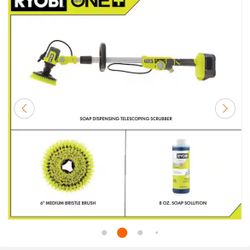 RYOBI ONE+ 18V Cordless Soap Dispensing Scrubber (Tool Only)