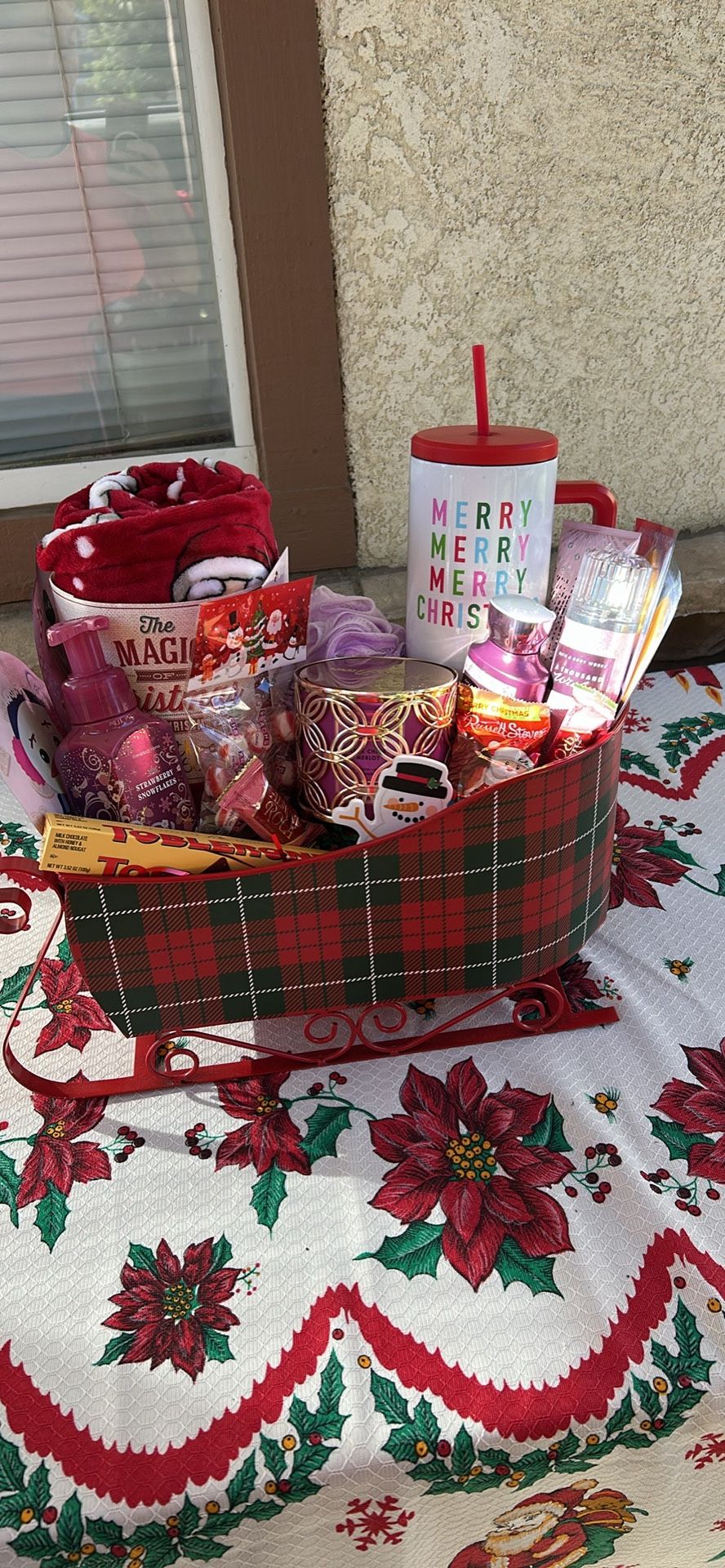 Extra Large Sleigh Filled With Bath & Body Works Products